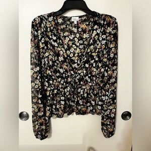 Madison & Berkeley Black Floral Blouse